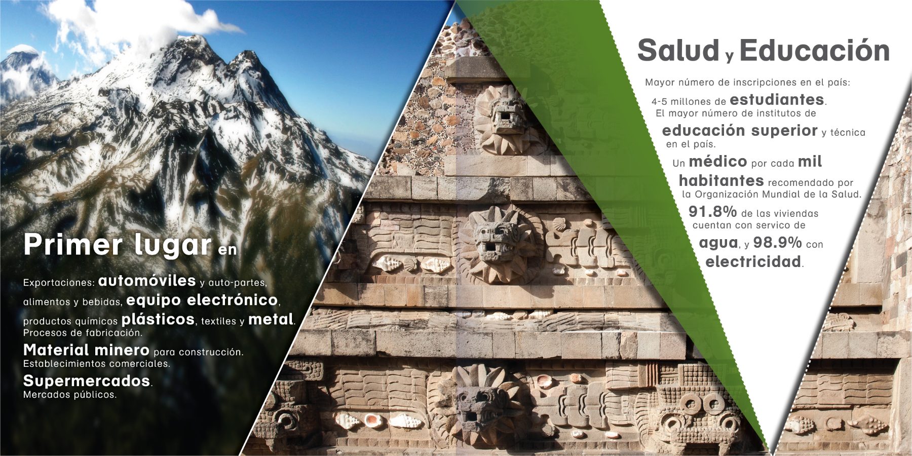 Página del brochure: Salud y Educación